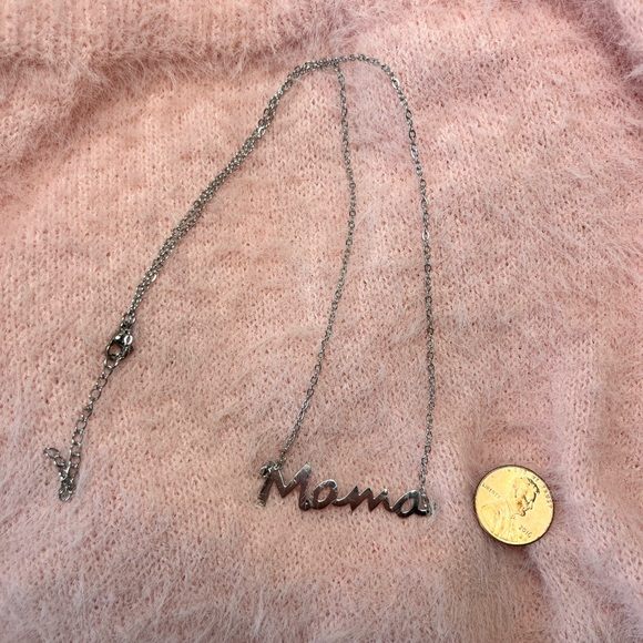 “Mama” Silver Plated Necklace - Picture 4 of 6